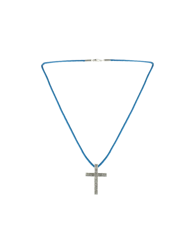 Silver cross relief