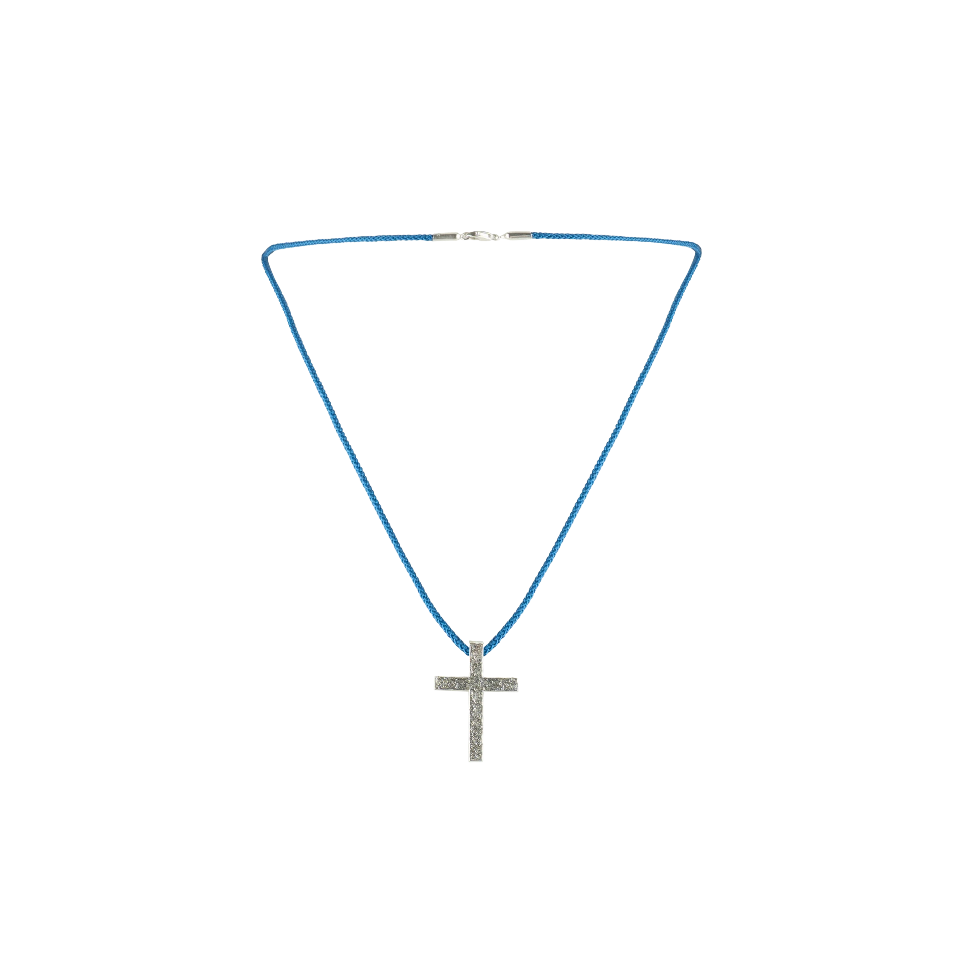 Silver cross relief