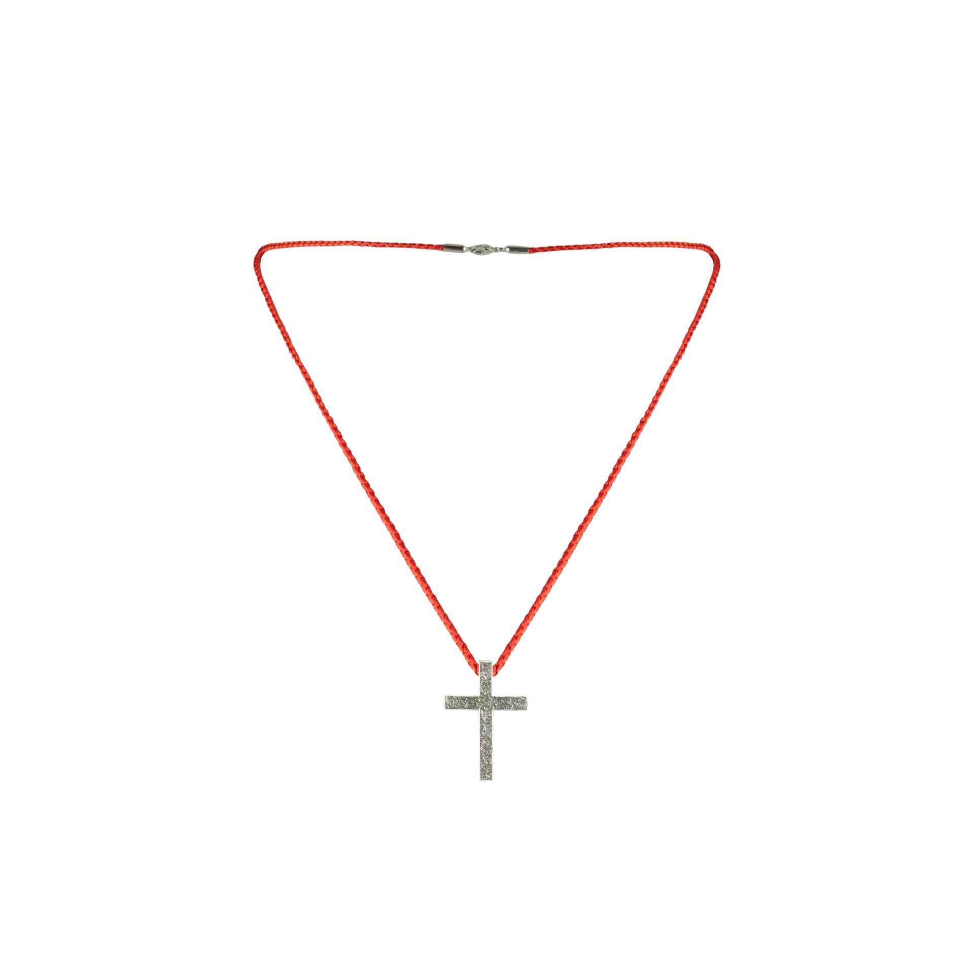 Silver cross relief