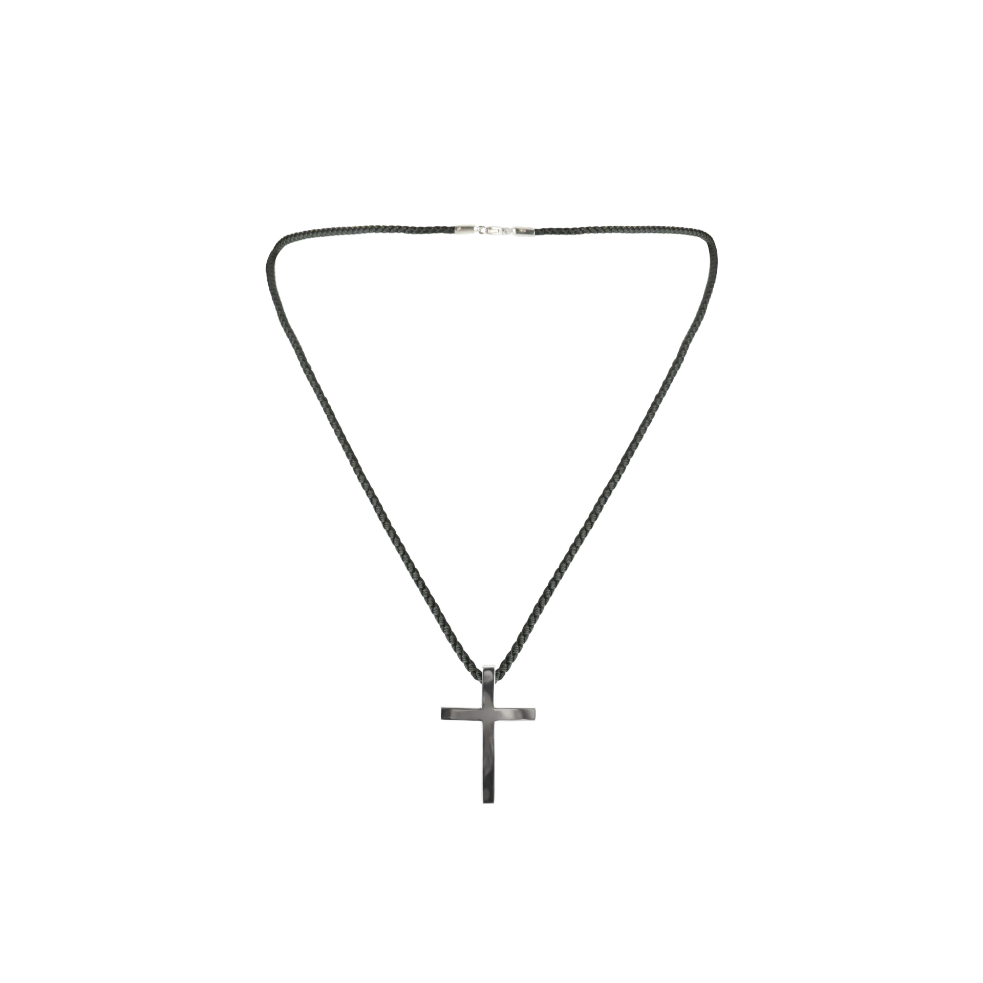 Silver cross polished