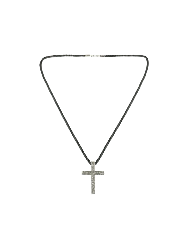 Silver cross relief