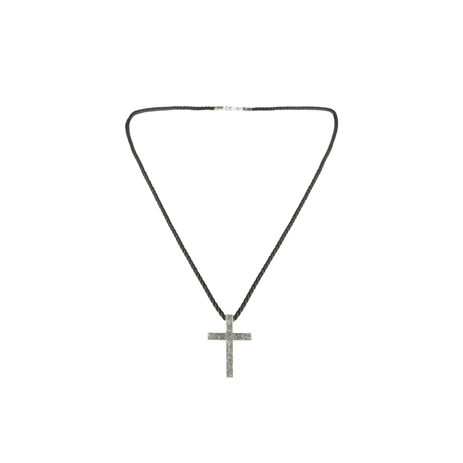 Silver cross relief