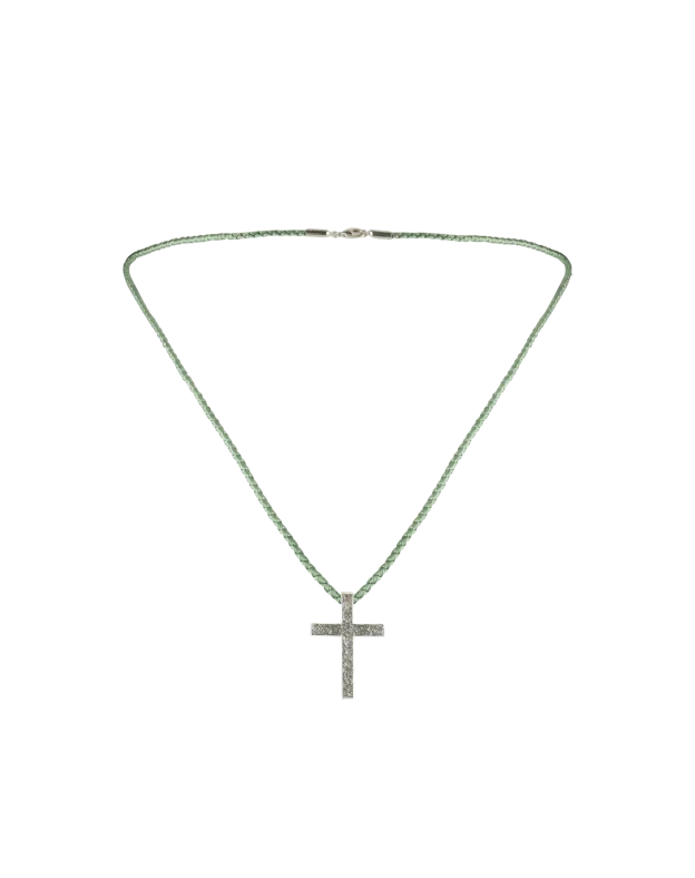 Silver cross relief
