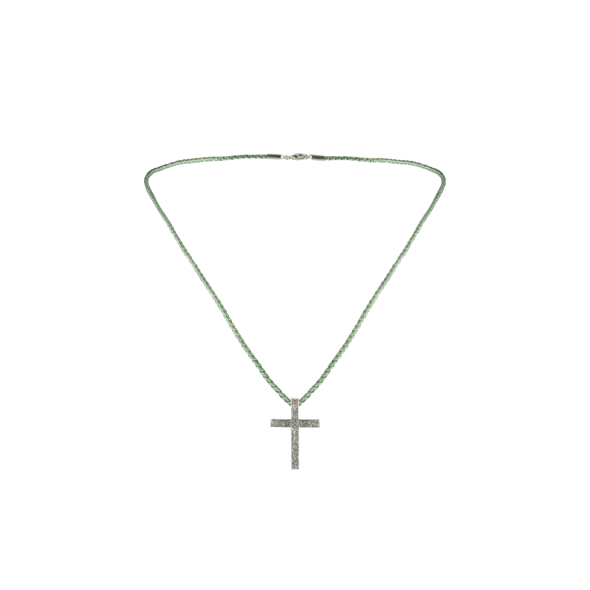 Silver cross relief