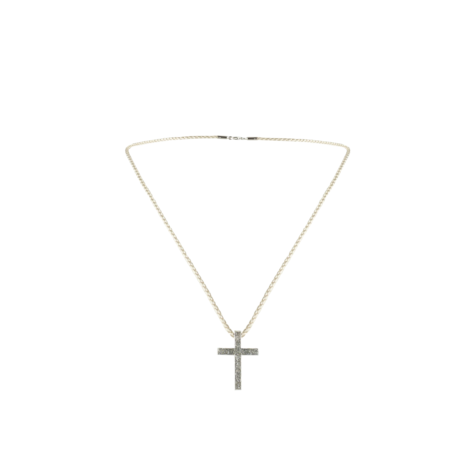 Silver cross relief