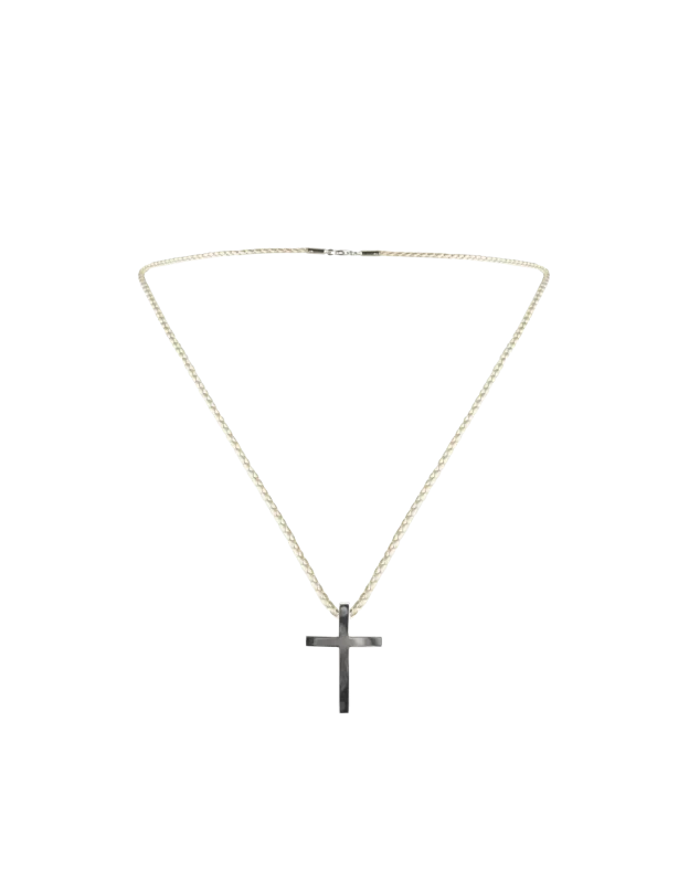 Silver cross polished