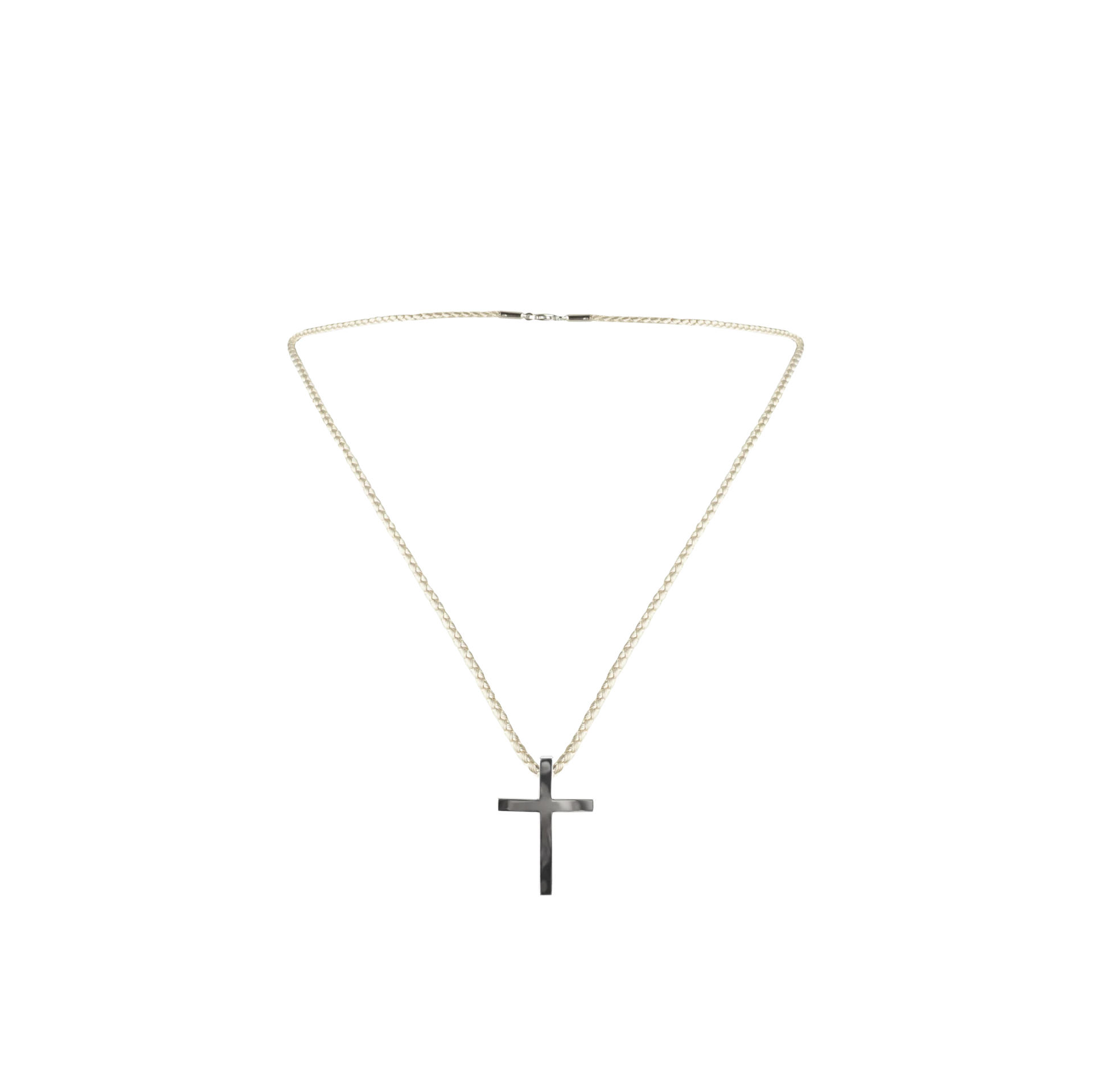 Silver cross polished