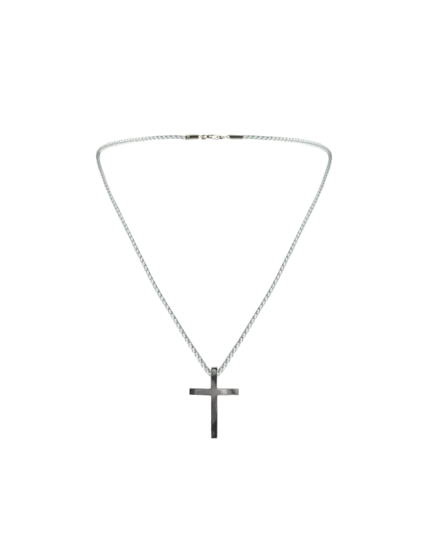 Silver cross polished