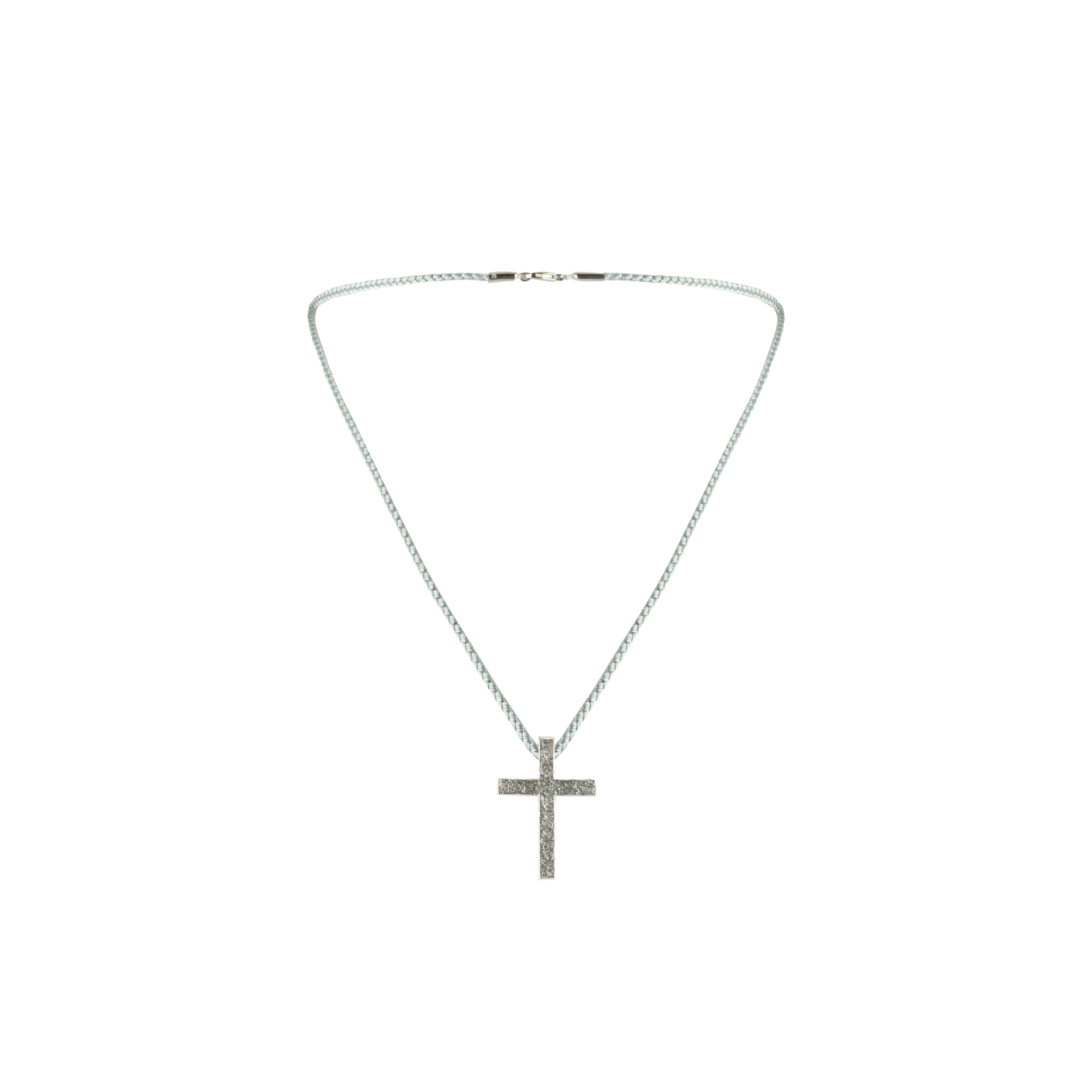 Silver cross relief
