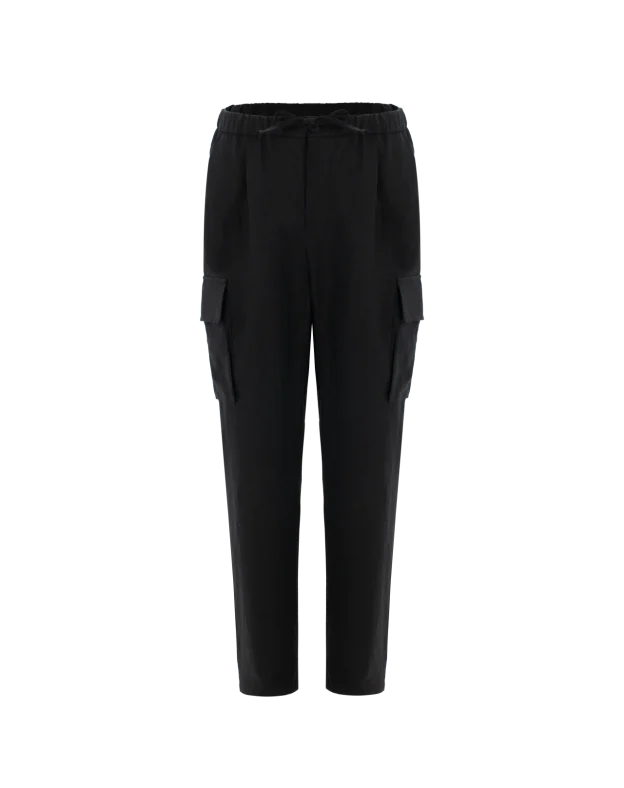 Linen military cargo pants