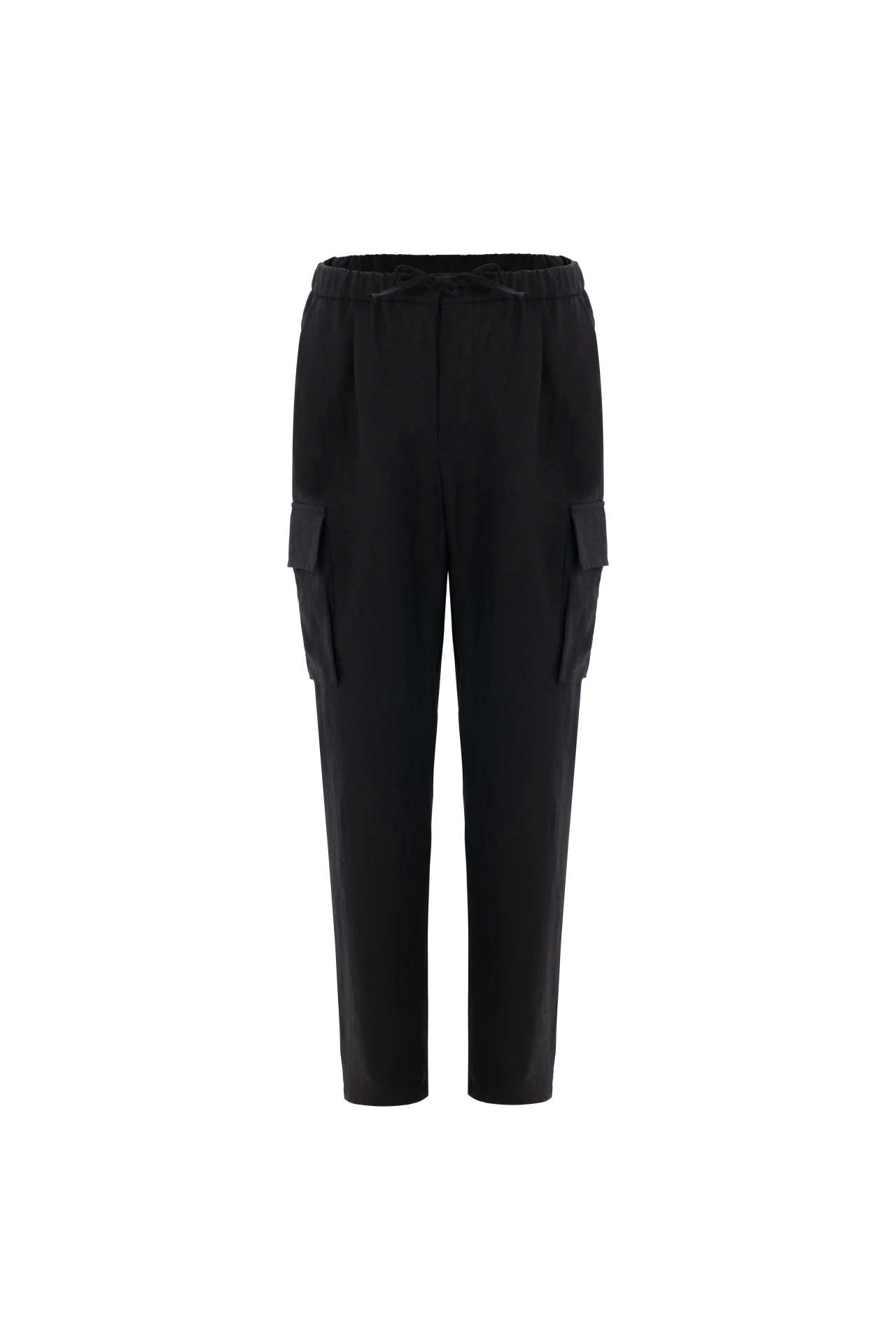 Linen military cargo pants