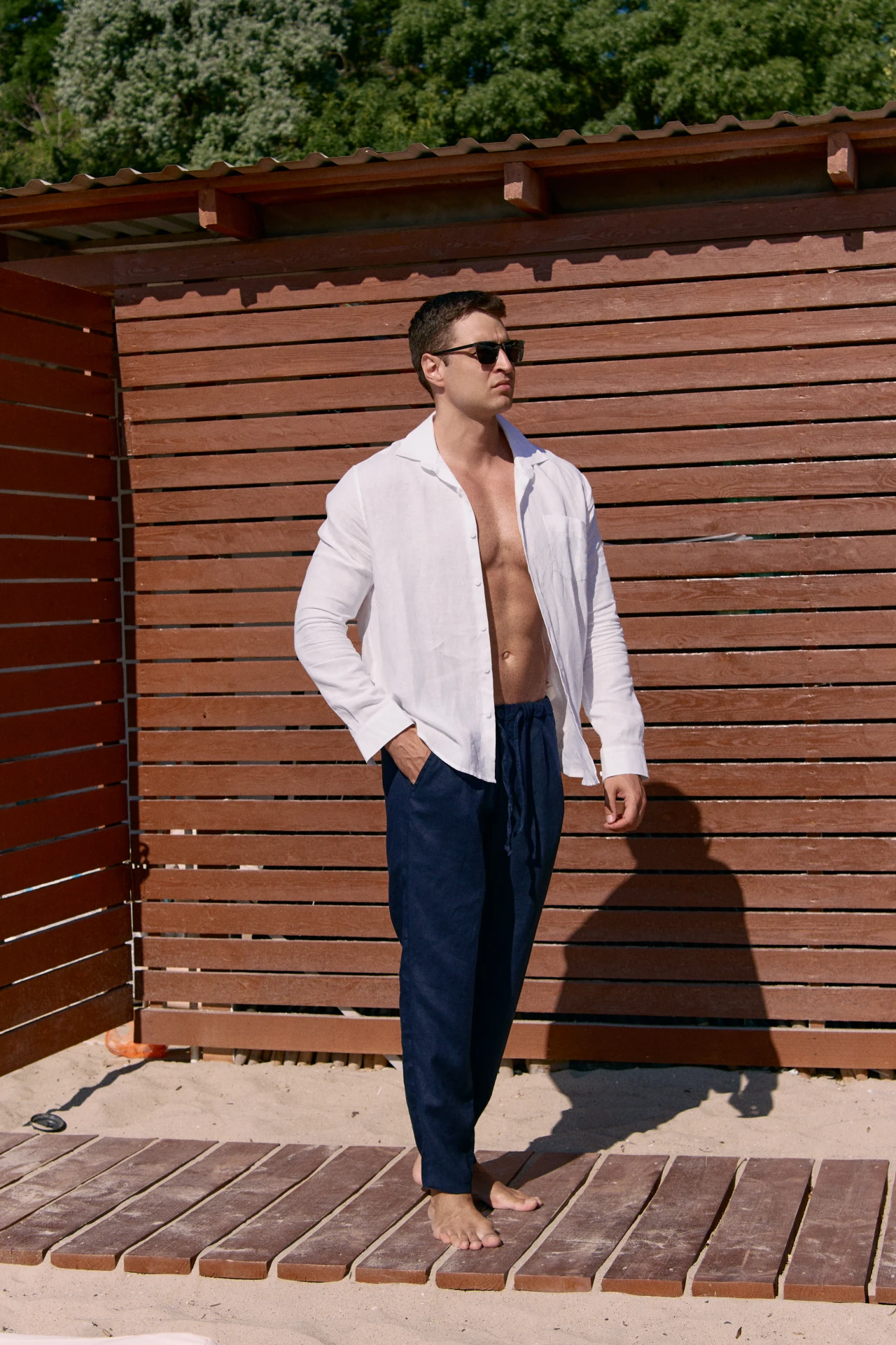 Linen white shirt